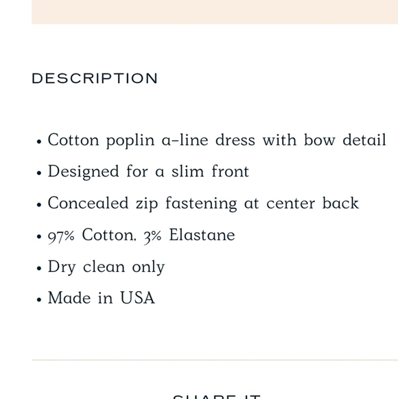 Pearl Lela Rose poplin bow white dress, size 8, nwot - Picture 9 of 9